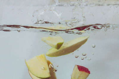 Close-up of apples in water