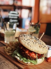 Close-up of food on table in restaurant