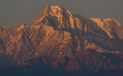 Scenic view of rocky mountains against sky