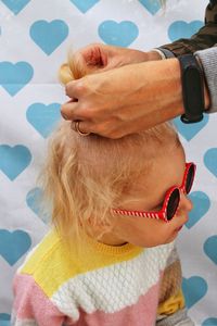 High angle portrait of woman