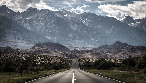 Country road passing through mountains