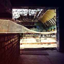 Interior of abandoned building