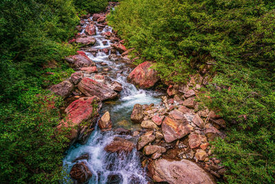 Mountain flow in the dolomites, italy.