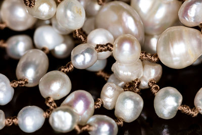 Close-up of pearl jewelry