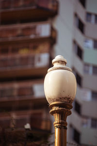 Close-up of old street lamp