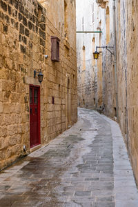 The narrow streets of mdina. fhe former capital of malta. called the silent city