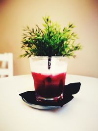 Close-up of drink on table