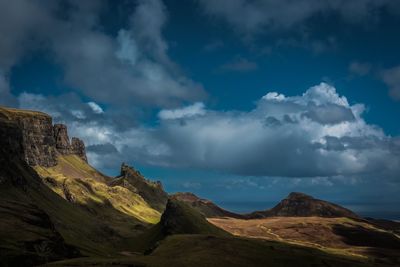 Panoramic view of mountains against sky