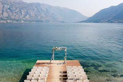 Pier over lake