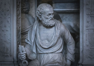 Marble statues in cathedral st denis in paris