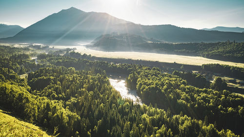 High angle view of landscape