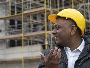 Young man smoking cigarette