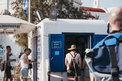 People standing in bus