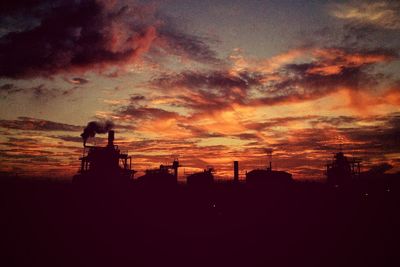 Silhouette of tree against sky during sunset