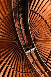 Low angle view of wooden ceiling