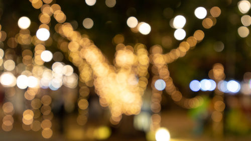 Defocused image of illuminated lights