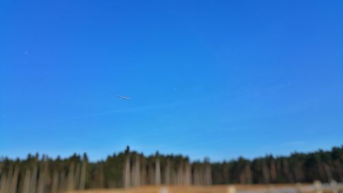 Hot air balloon against clear sky