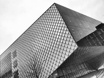 Low angle view of modern building against sky