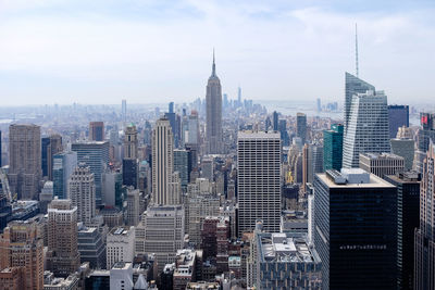 Aerial view of buildings in city