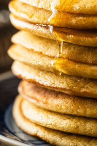 Stack of pancakes with syrup