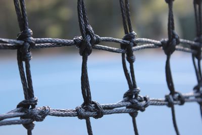 Close-up of rope net