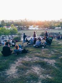 People sitting in park