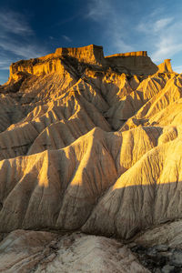 Aerial view of rock formations