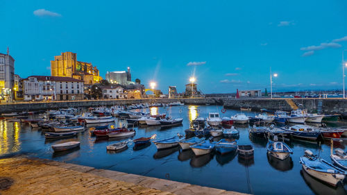 Boats in harbor