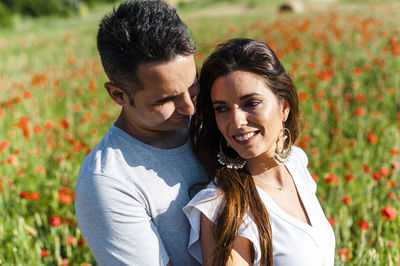 Portrait of a smiling young couple