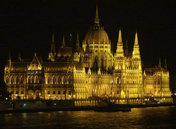 Illuminated city at night