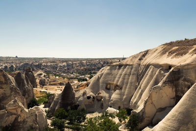 Scenic view of landscape against blue sky