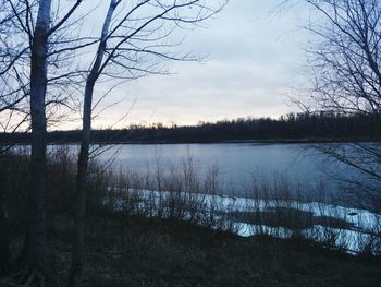 Scenic view of calm lake