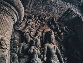 Low angle view of buddha statue