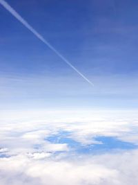 Low angle view of vapor trail in sky