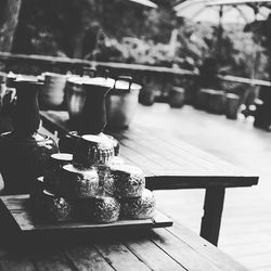 Close-up of food on table