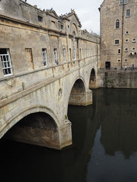 Arch bridge over river