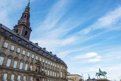 Low angle view of buildings against sky