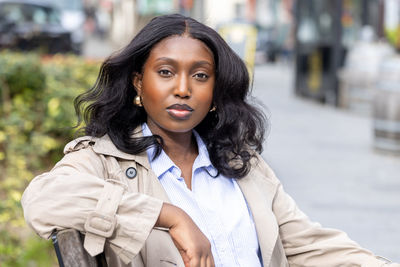 Young woman looking away