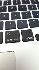 Close-up of computer keyboard