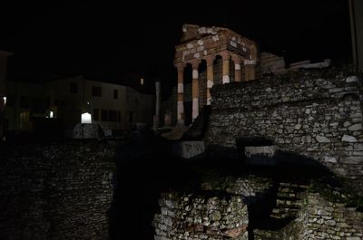 Exterior of building at night