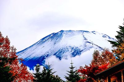 Low angle view of mountain against sky