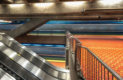 Escalator at subway station
