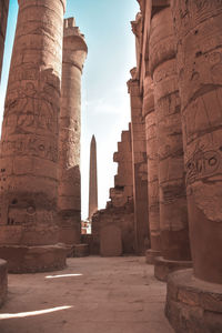 Ruins of temple against sky