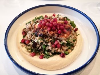 High angle view of salad in plate