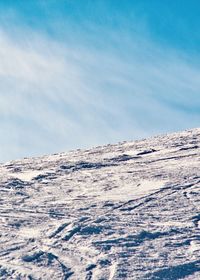 Scenic view of snowcapped mountain against sky