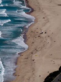 High angle view of beach