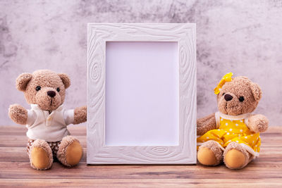 Close-up of stuffed toy on table