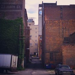 Road leading towards buildings
