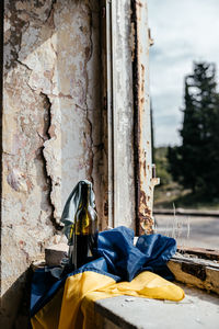 High angle view of car