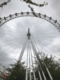 Low angle view of ferris wheel against sky